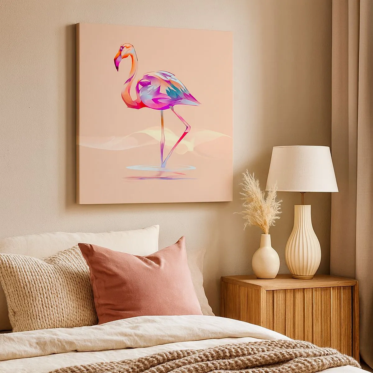 Cuadro sobre lienzo - Impresión de Imagen - Pájaro de las buenas emociones - 30x30 cm