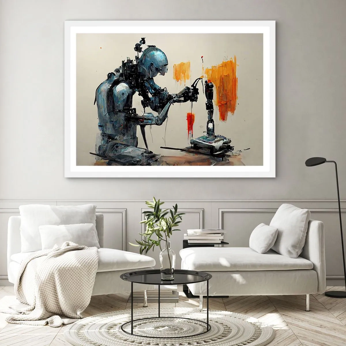 Póster en marco blanco - Próximamente... - 100x70 cm