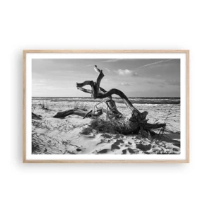 Póster en marco roble claro - Escultura marina - 91x61 cm