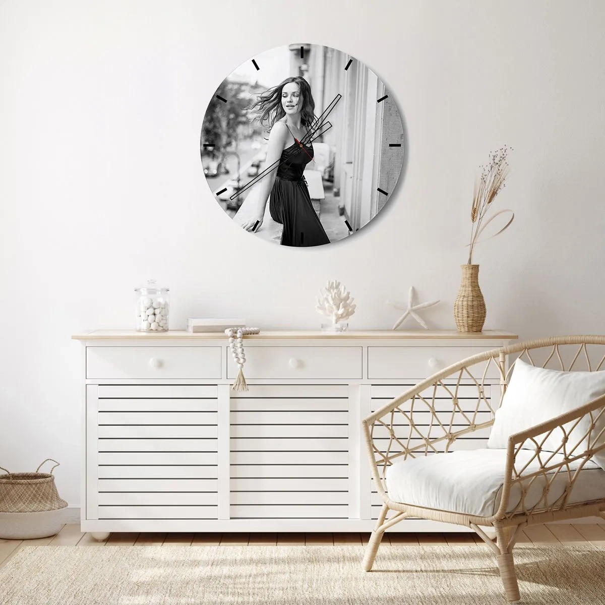 Reloj de pared - Reloj de vidrio - Ciertamente, parisina - 30x30 cm