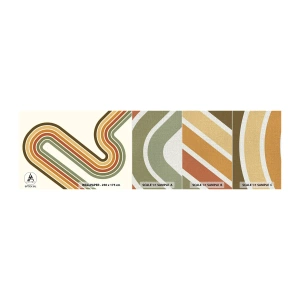 Muestra de fotomural Premium Canvas - Zigzagueando hasta su destino - Abstracción, Pedazo, Patrón moderno - 100x30 cm