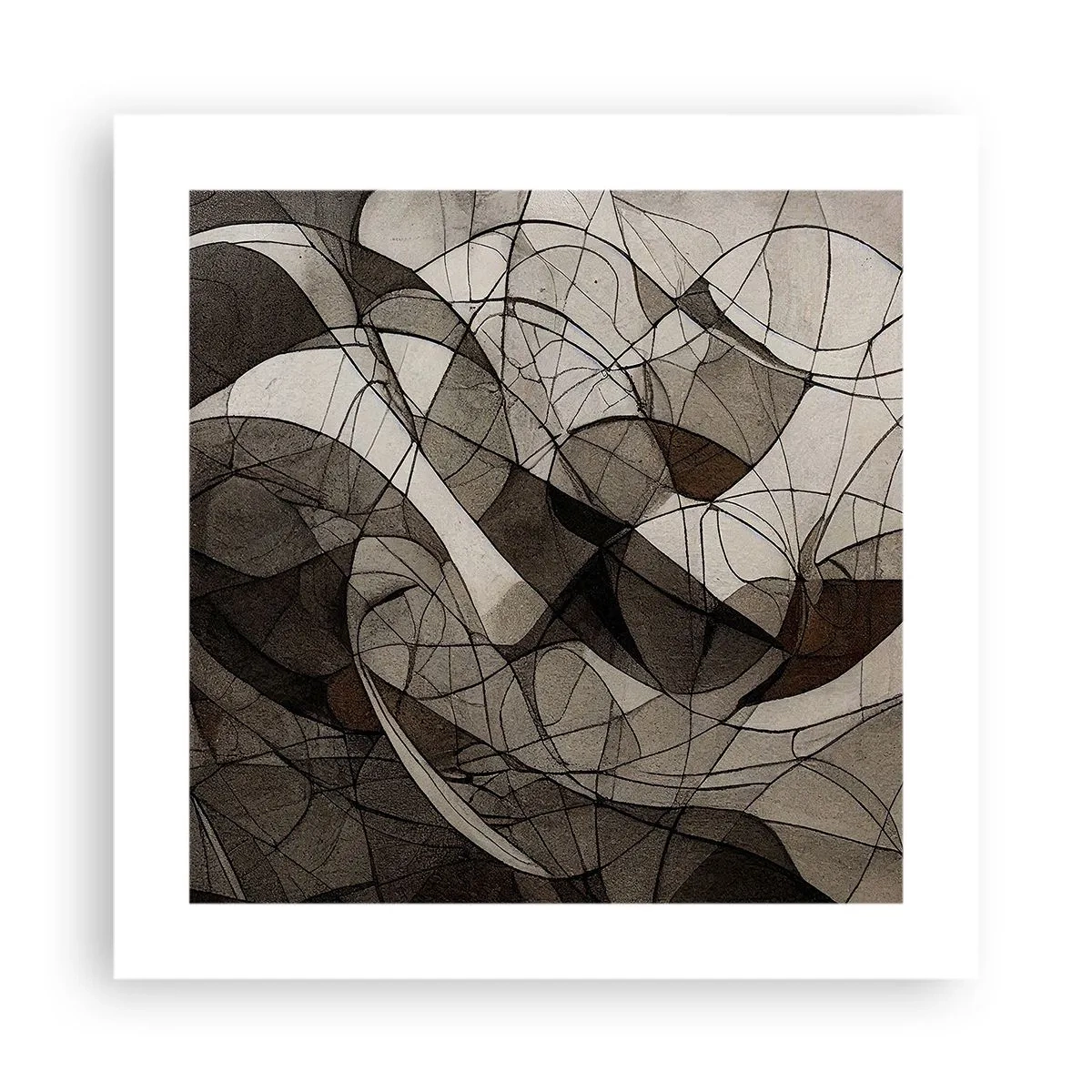 Póster - Circulación en colores tierra - 40x40 cm