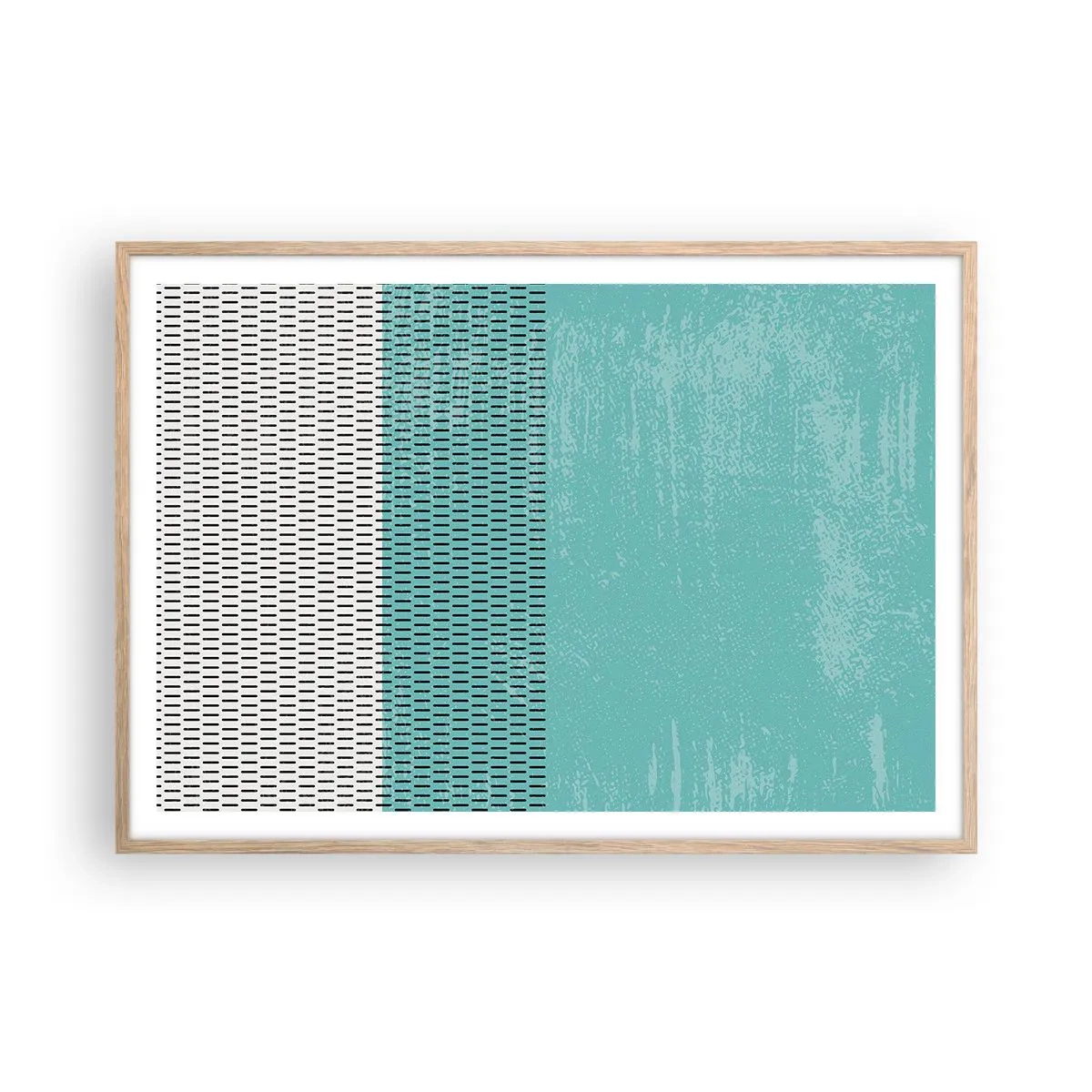 Póster en marco roble claro - Composición equilibrada - 100x70 cm