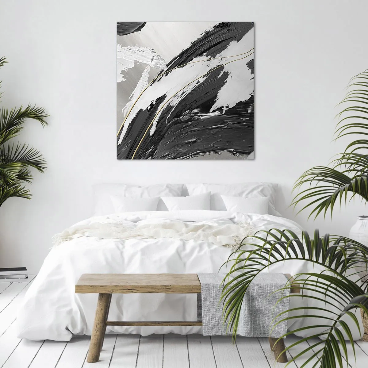 Cuadro sobre lienzo - Impresión de Imagen - Abstracción con estilo - 50x50 cm