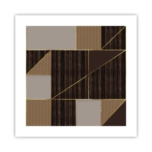 Póster - Un mosaico de marrones y dorados - 40x40 cm