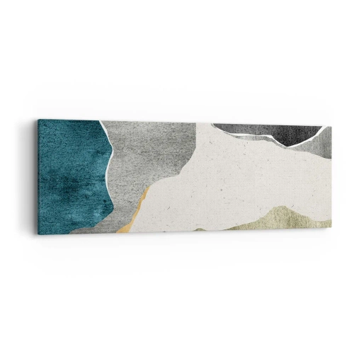 Cuadro sobre lienzo - Impresión de Imagen - Composición en mosaico con una hebra de oro - 90x30 cm