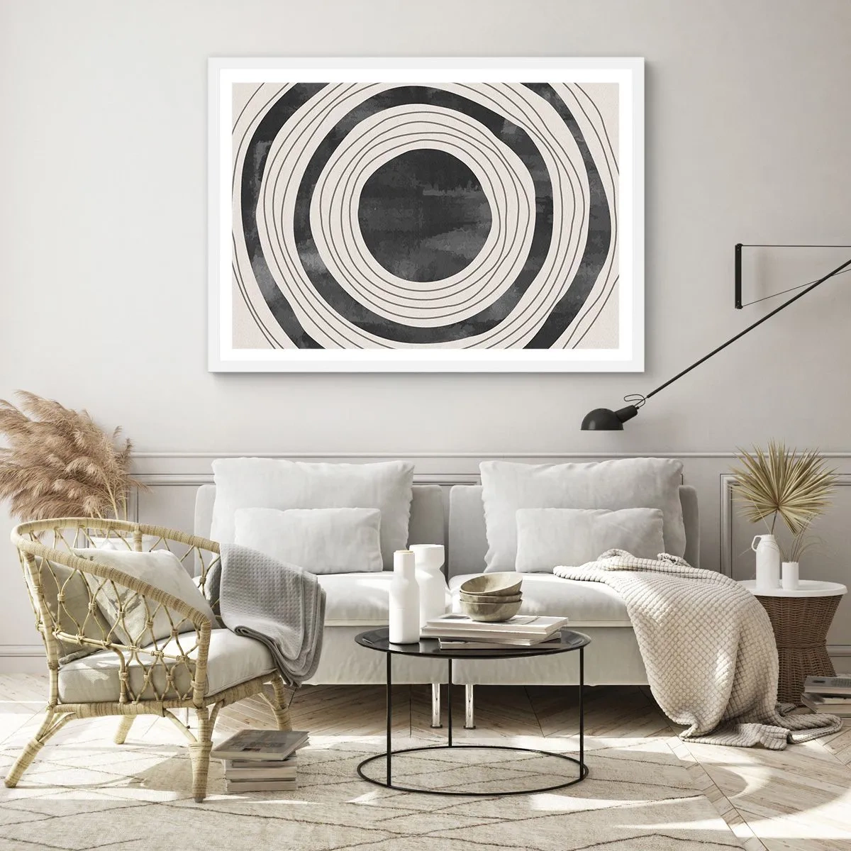 Póster en marco blanco - En el centro mismo - 70x50 cm