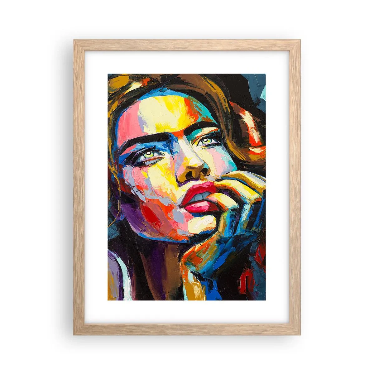 Póster en marco roble claro - Sueños - 30x40 cm