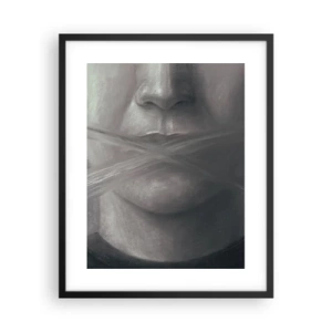 Póster en marco negro - Ni una palabra - 40x50 cm