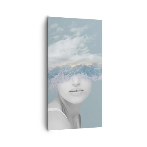 Cuadro sobre lienzo - Impresión de Imagen - Con la cabeza en las nubes - 65x120 cm