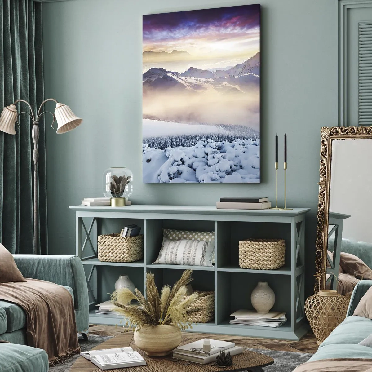 Cuadro sobre lienzo - Impresión de Imagen - La fuerza y la pureza de la naturaleza - 45x80 cm