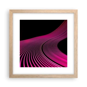 Póster en marco roble claro - Avenida de luz - 30x30 cm