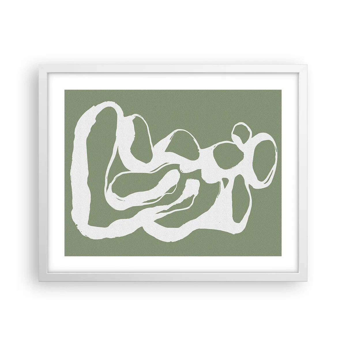 Póster en marco blanco - La llamada del espacio - 50x40 cm