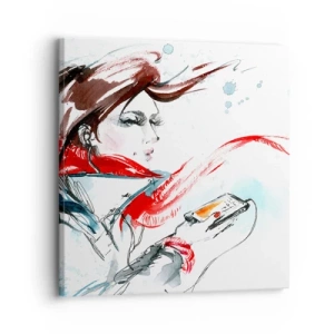 Cuadro sobre lienzo - Impresión de Imagen - Algo suena dentro de mí - 30x30 cm