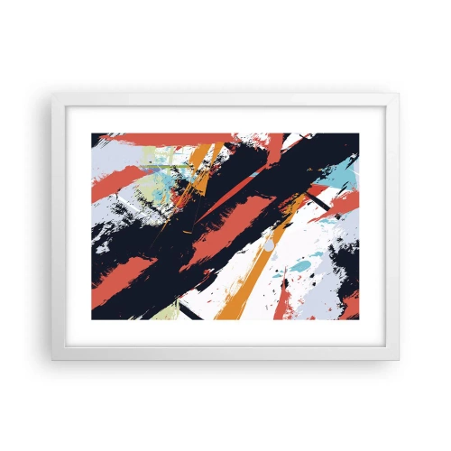 Póster en marco blanco - Composición dinámica - 40x30 cm