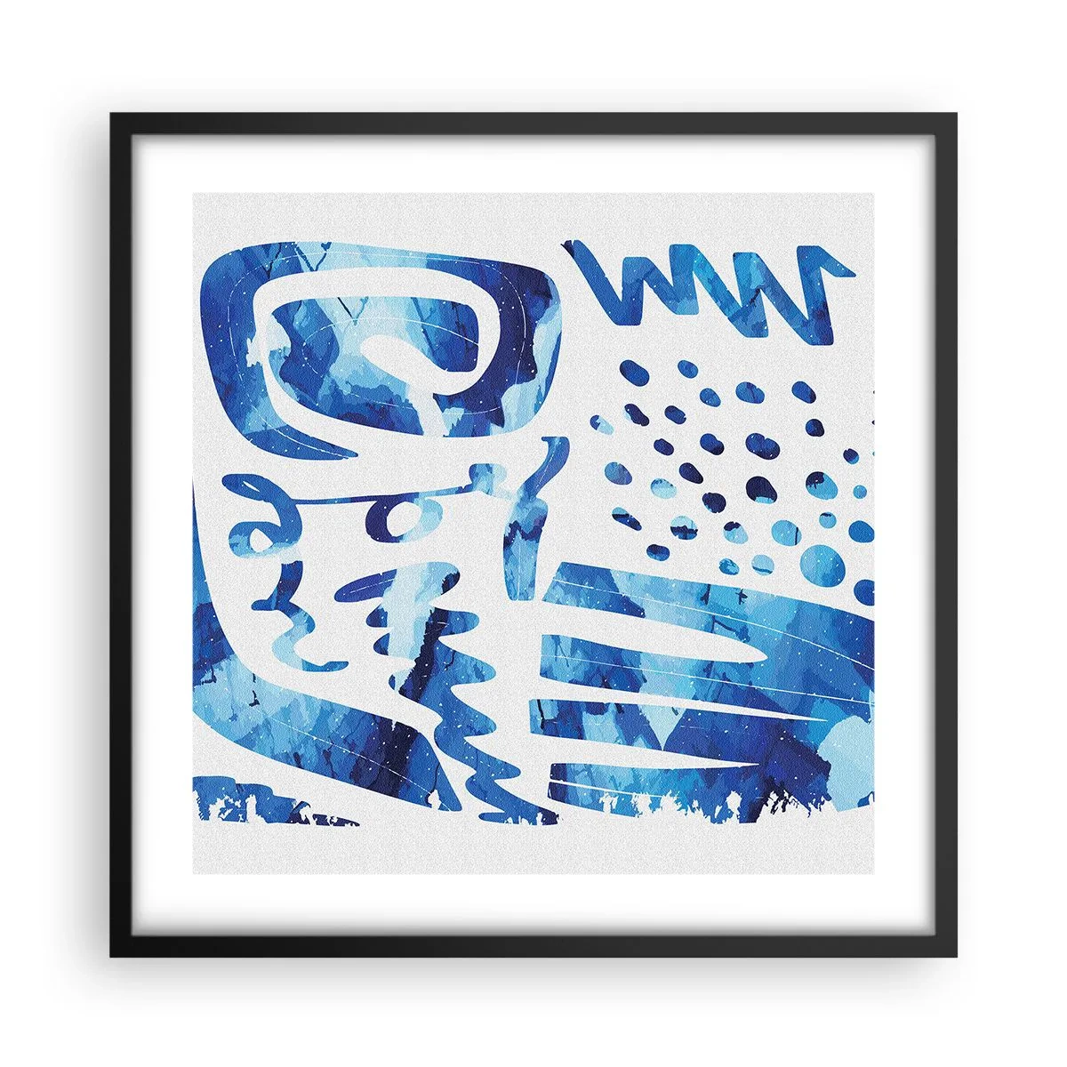 Póster en marco negro - Vuelta a las raíces - 50x50 cm