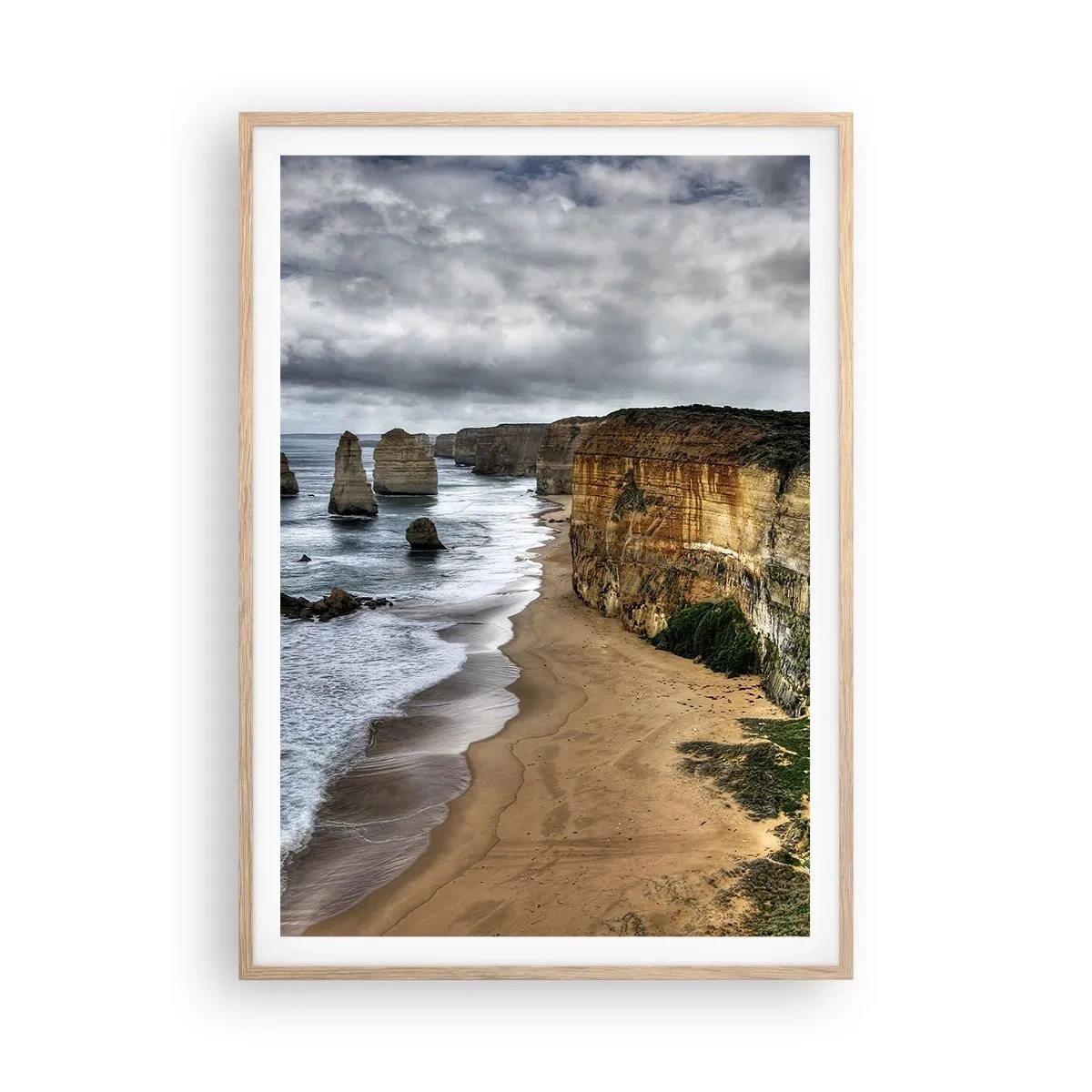 Póster en marco roble claro - Belleza en bruto - 70x100 cm