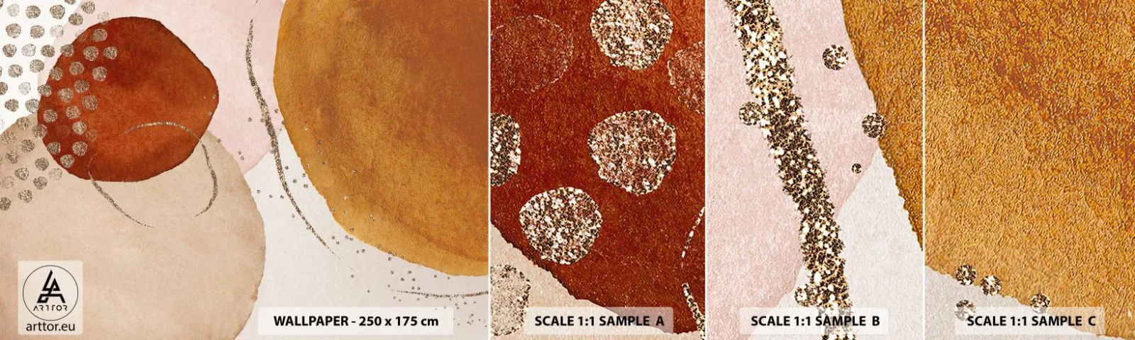 Muestra De Fotomural Standard Eco - Movimiento abstracto - Abstracción, Pedazo, Patrón moderno - 100x30 cm