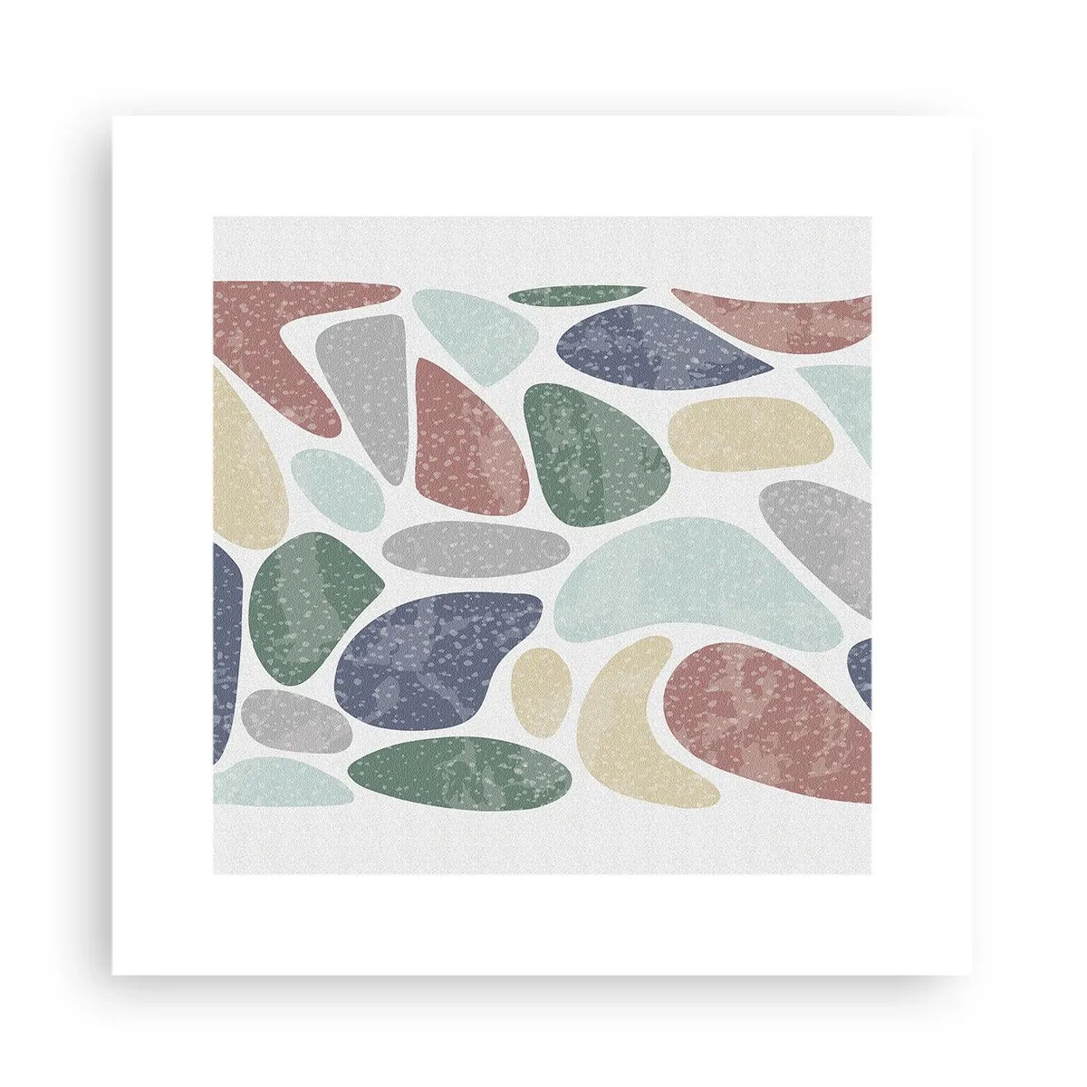 Póster - Mosaico de colores empolvados - 30x30 cm