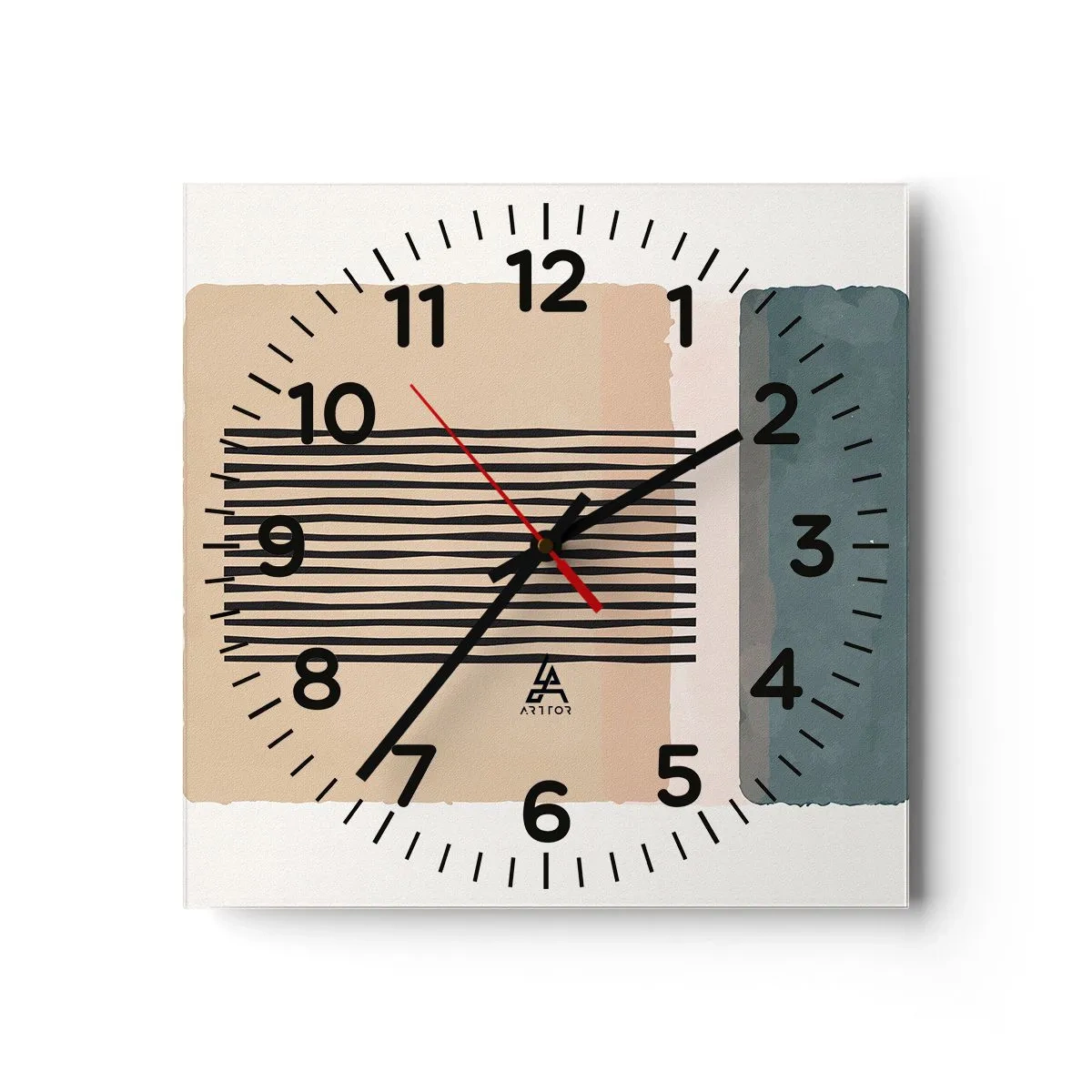 Reloj de pared - Reloj de vidrio - Todo en orden - 30x30 cm