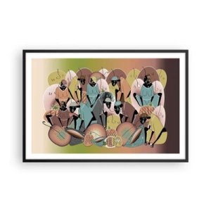 Póster en marco negro - Se avecina una gran celebración - 91x61 cm