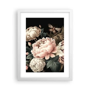 Póster en marco blanco - En estilo barroco - 30x40 cm