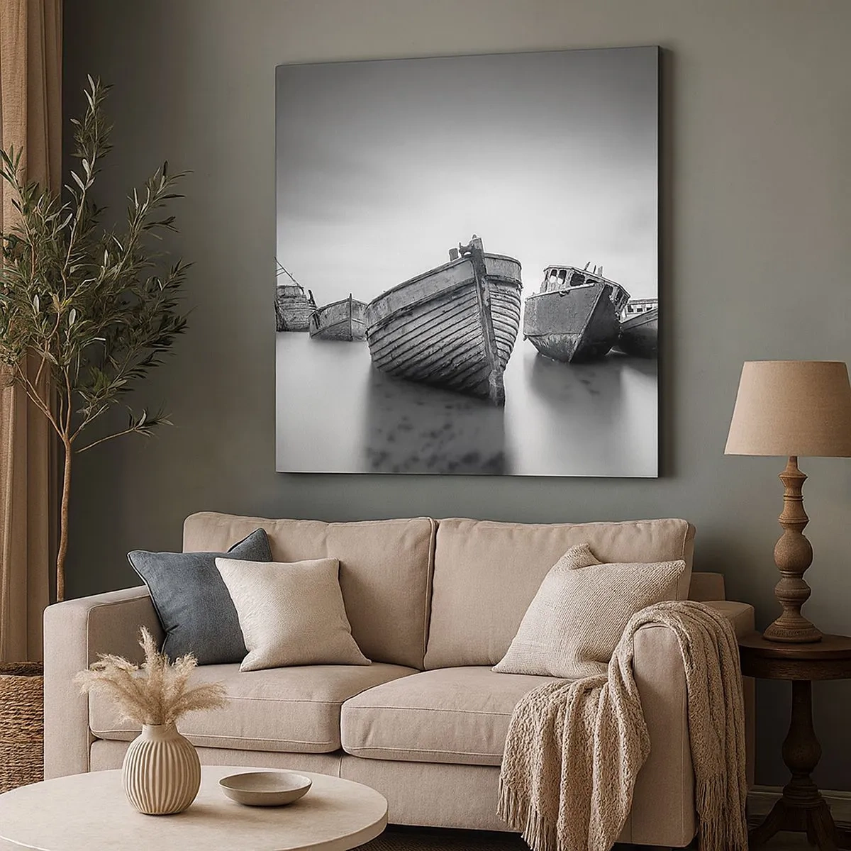 Cuadro sobre lienzo - Impresión de Imagen - Ahora solo quedan los recuerdos... - 30x30 cm