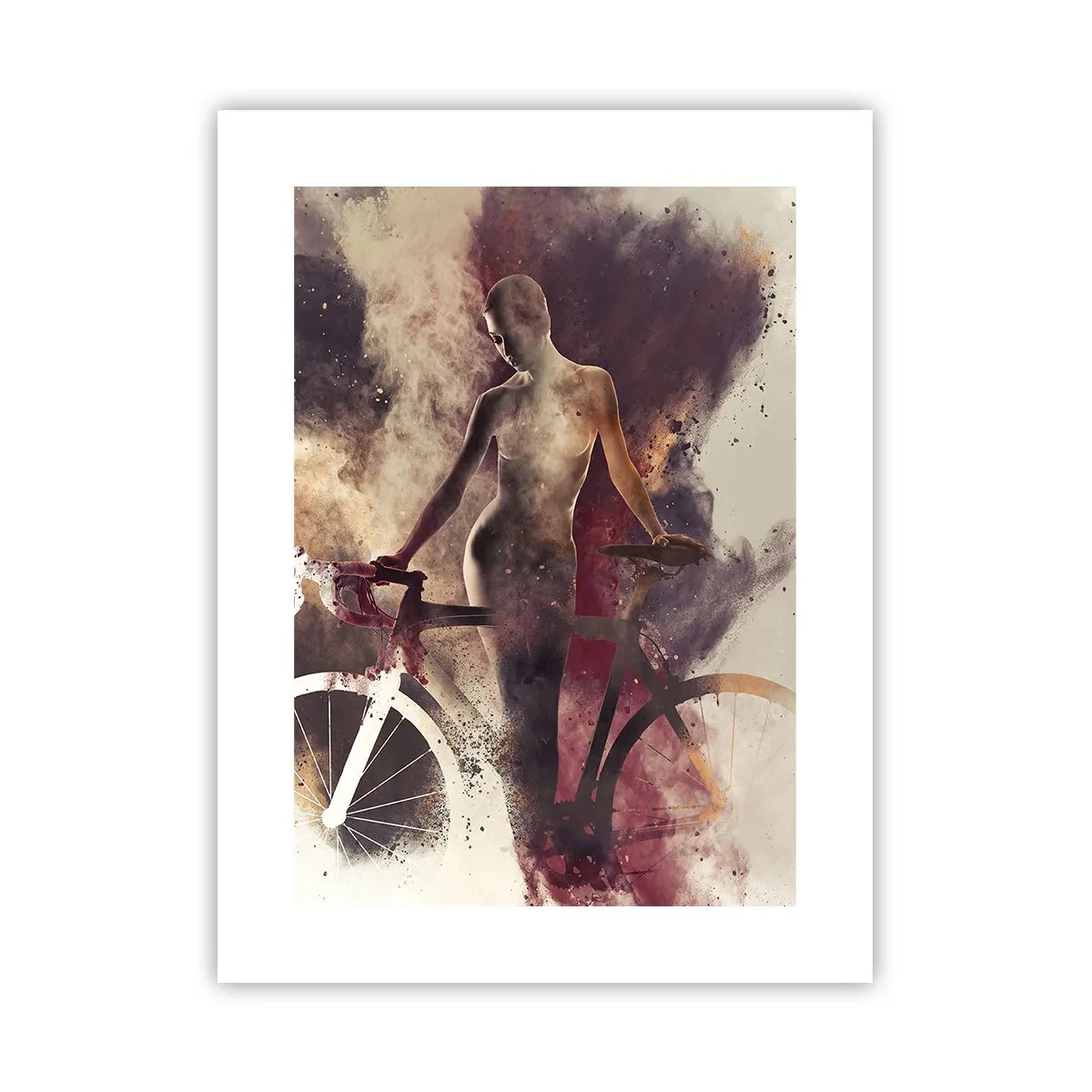 Póster - En las formas de mármol un alma ciclista - 30x40 cm