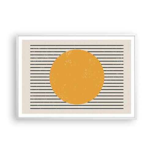 Póster en marco blanco - El poder de la sencillez - 100x70 cm