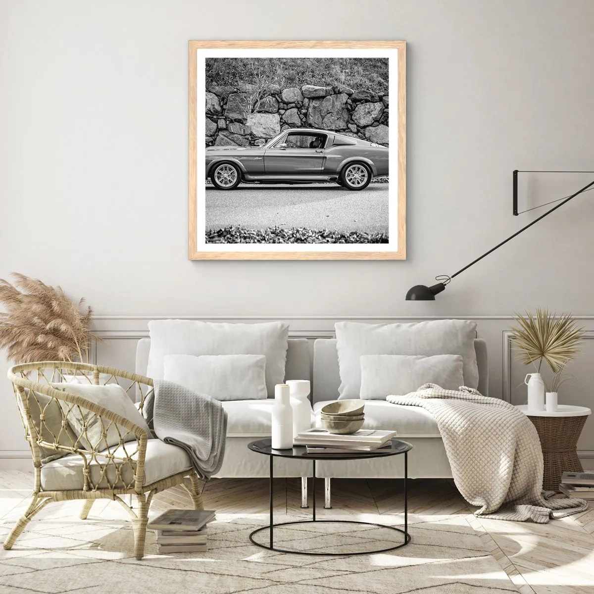 Póster en marco roble claro - Una leyenda de los años 60 - 40x40 cm