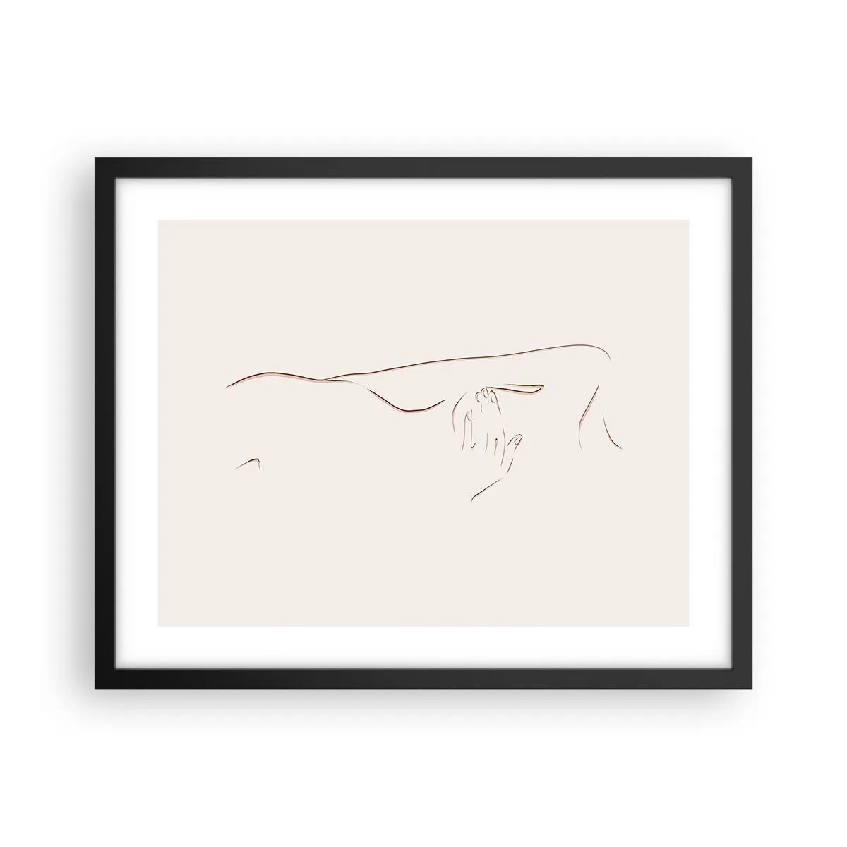 Póster en marco negro - La forma del deseo - 50x40 cm