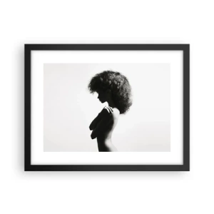 Póster en marco negro - Como una flor en un tallo delgado - 40x30 cm