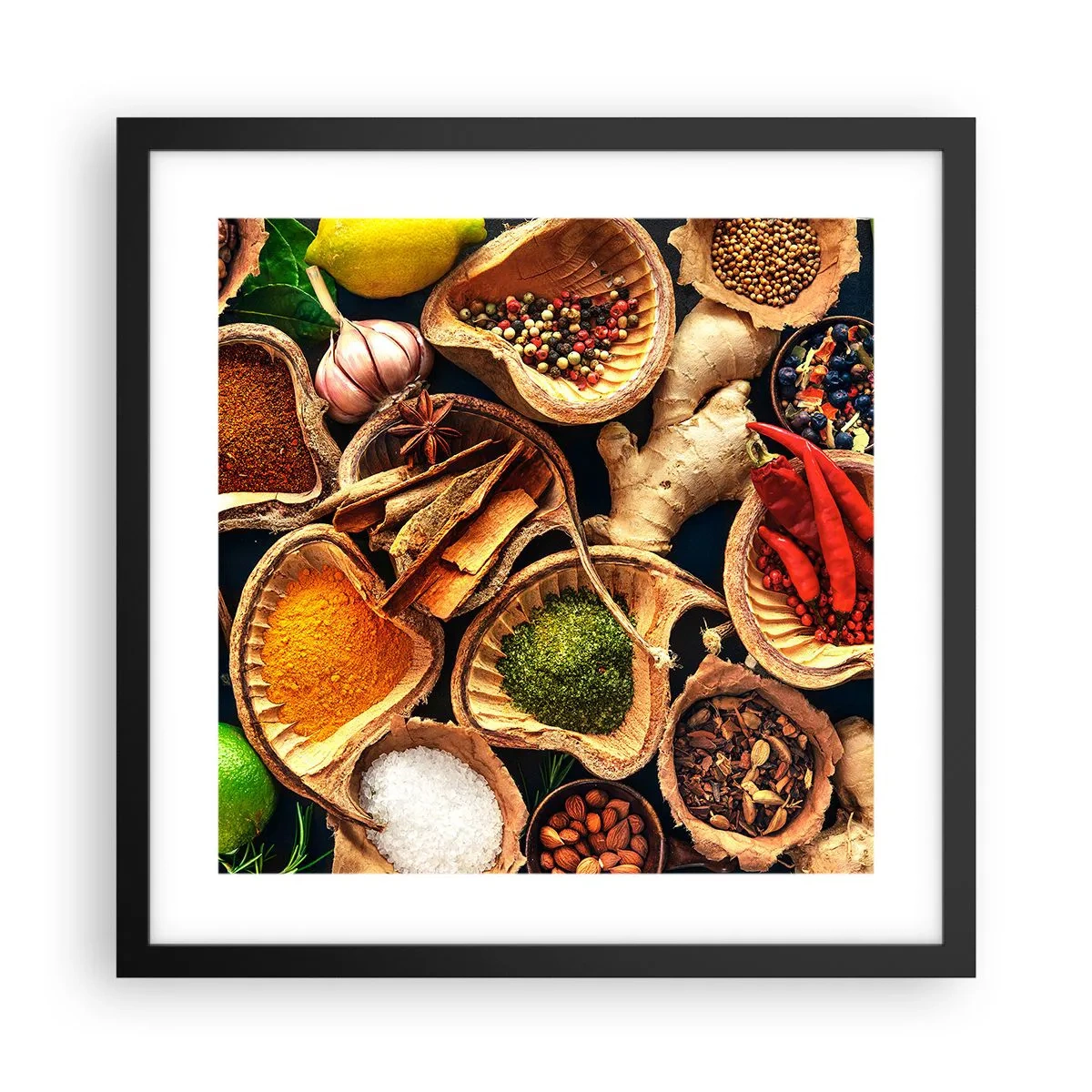 Póster en marco negro - Toma lo que quieras - 40x40 cm