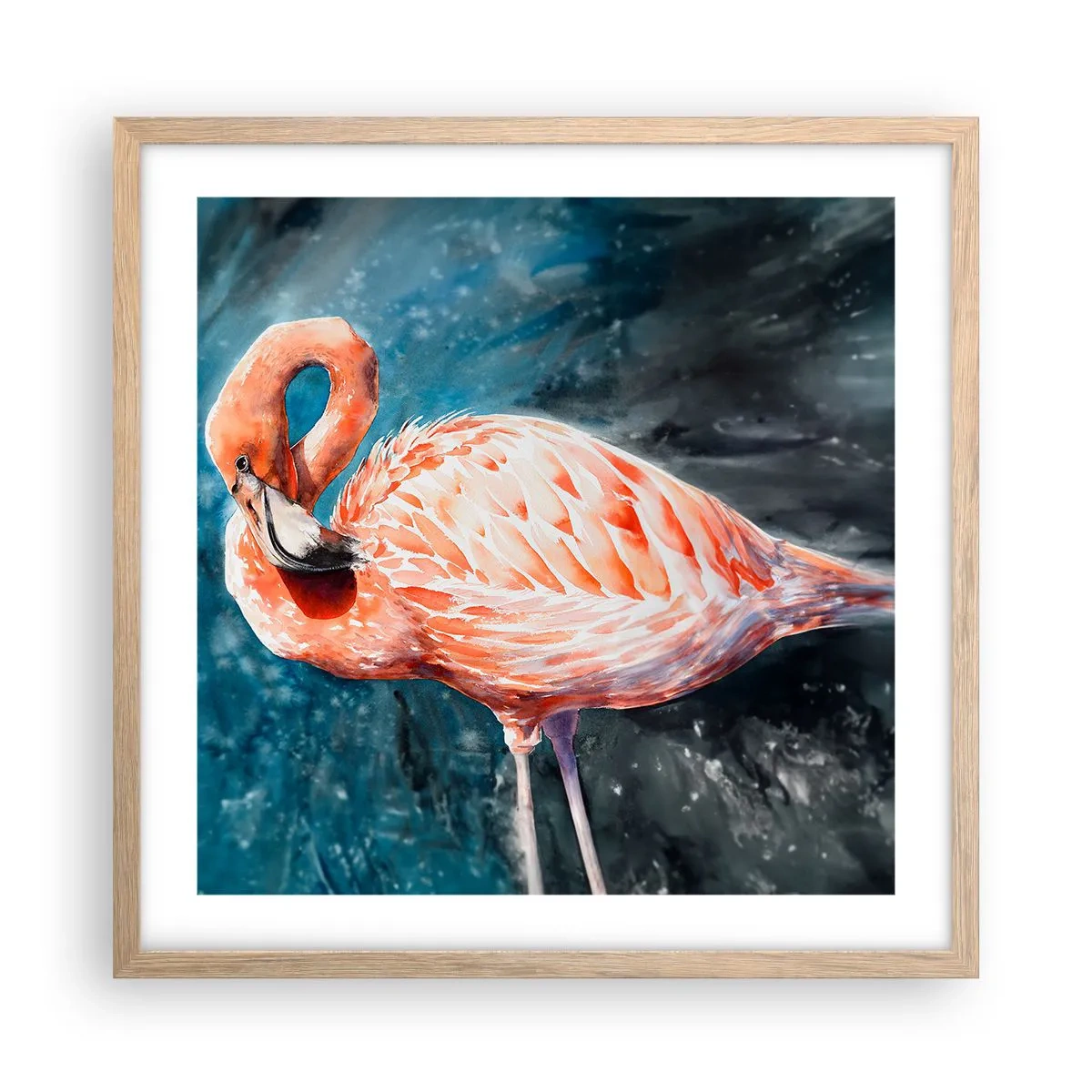 Póster en marco roble claro - Decorativo por naturaleza - 50x50 cm