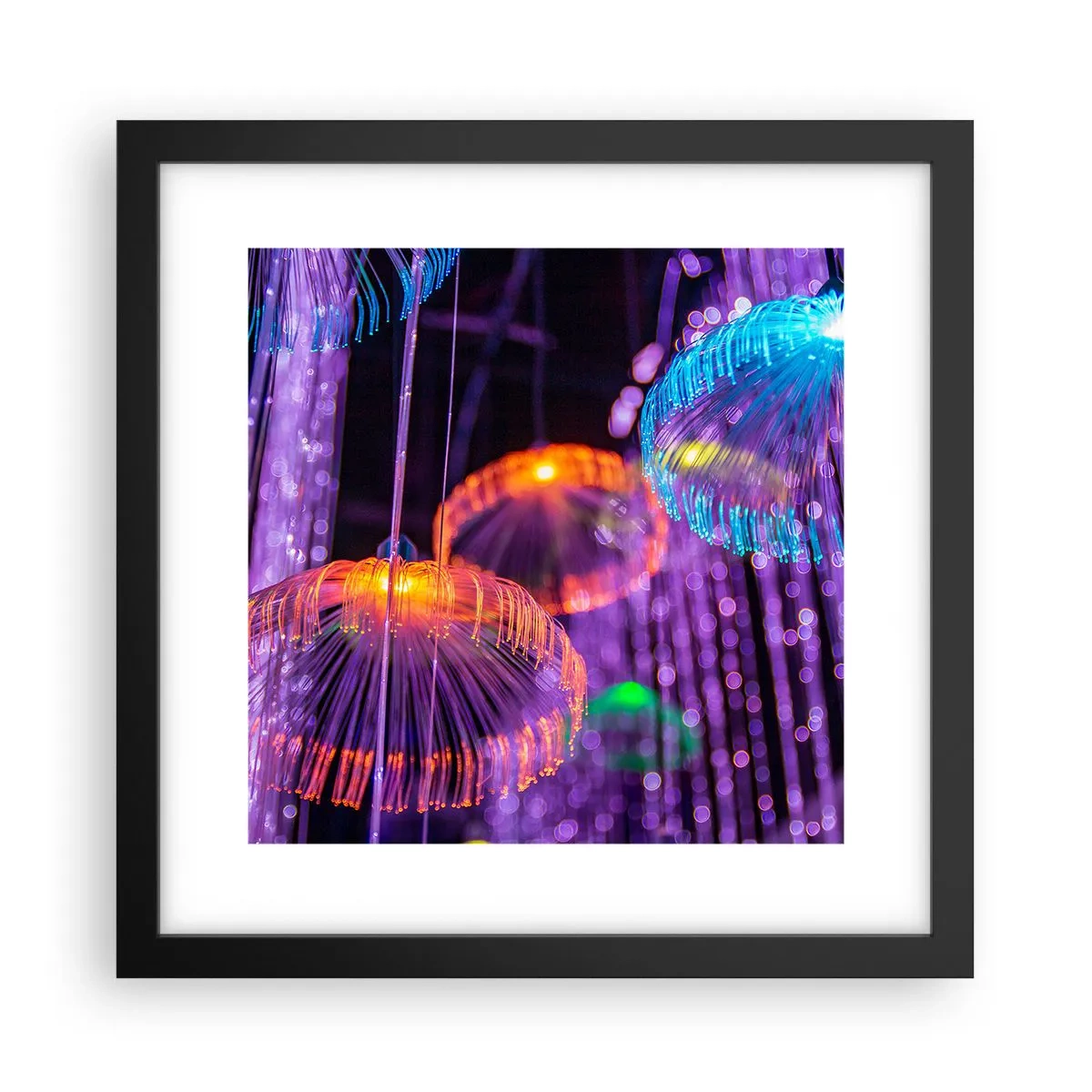 Póster en marco negro - Fuente luminosa - 30x30 cm