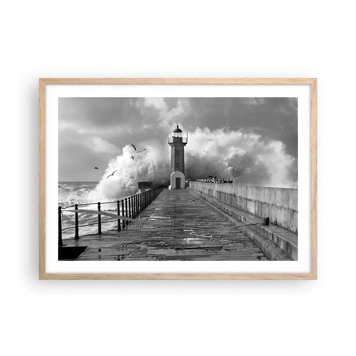 Póster en marco roble claro - Audaz - 70x50 cm