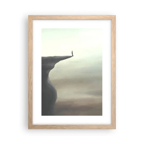 Póster en marco roble claro - Hacia arriba, ¡por supuesto! - 30x40 cm