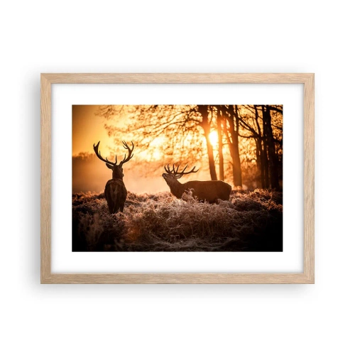 Póster en marco roble claro - El sueño de un cazador - 40x30 cm