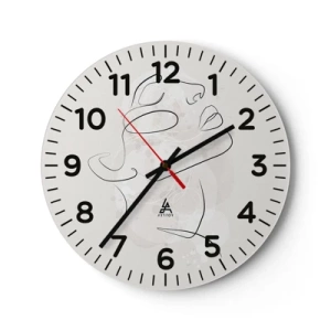 Reloj de pared - Reloj de vidrio - Contorno de un sueño - 40x40 cm