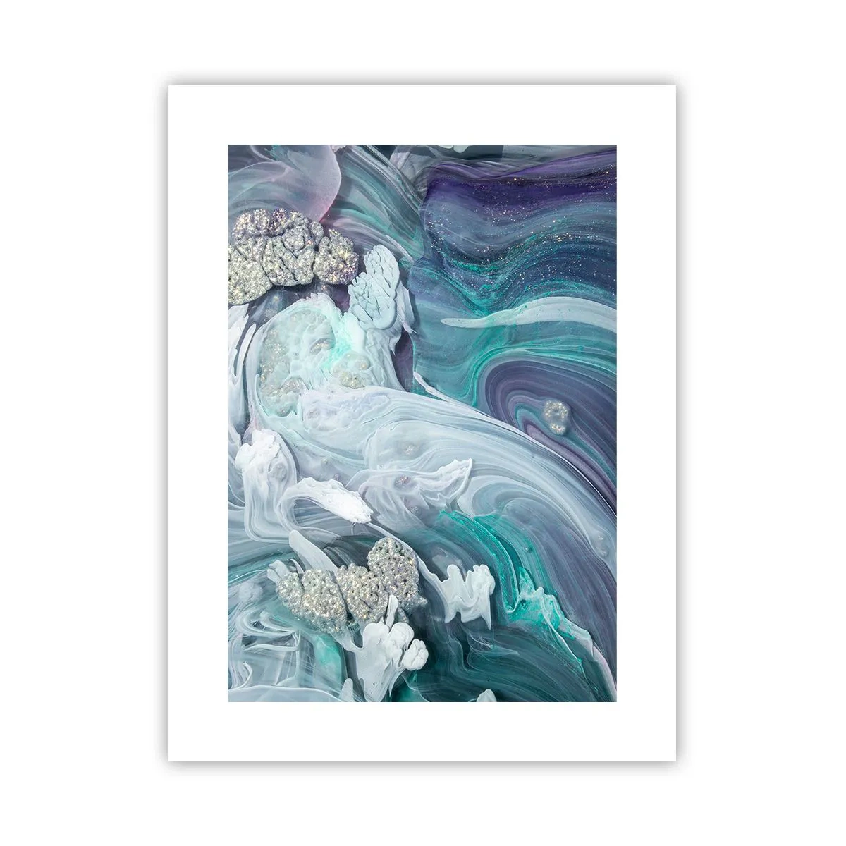 Póster - Corrientes de azul - 30x40 cm