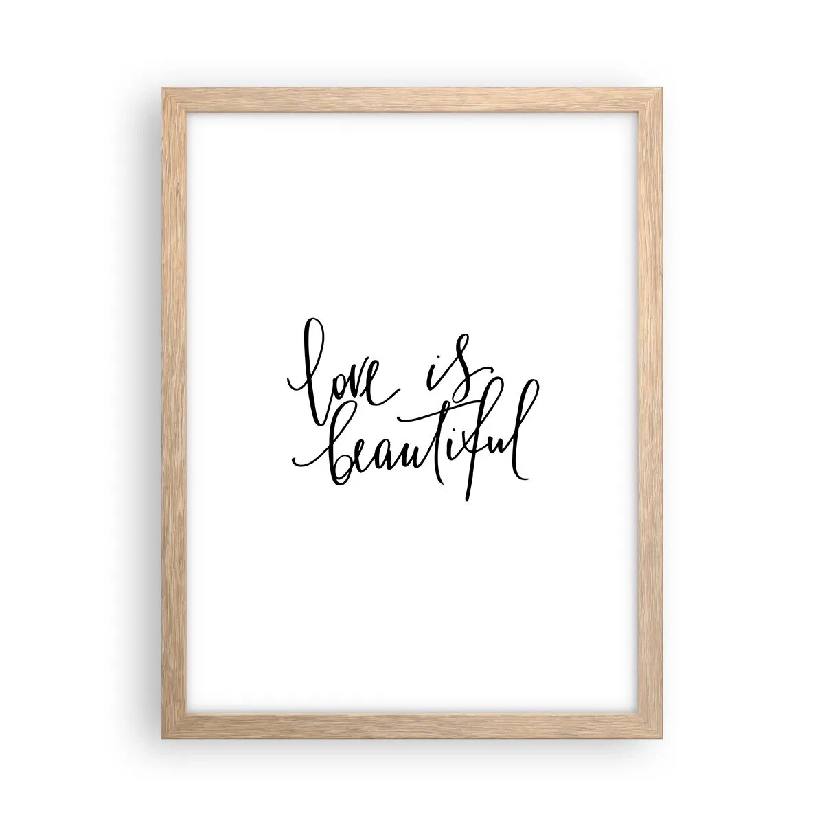 Póster en marco roble claro - Leer y repetir - 30x40 cm