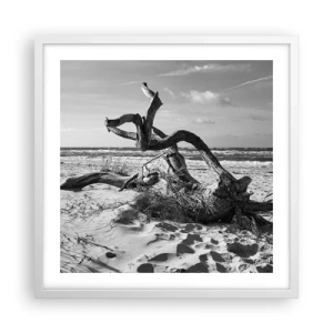 Póster en marco blanco - Escultura marina - 50x50 cm