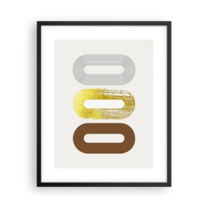 Póster en marco negro - ¡Ooo! - 40x50 cm