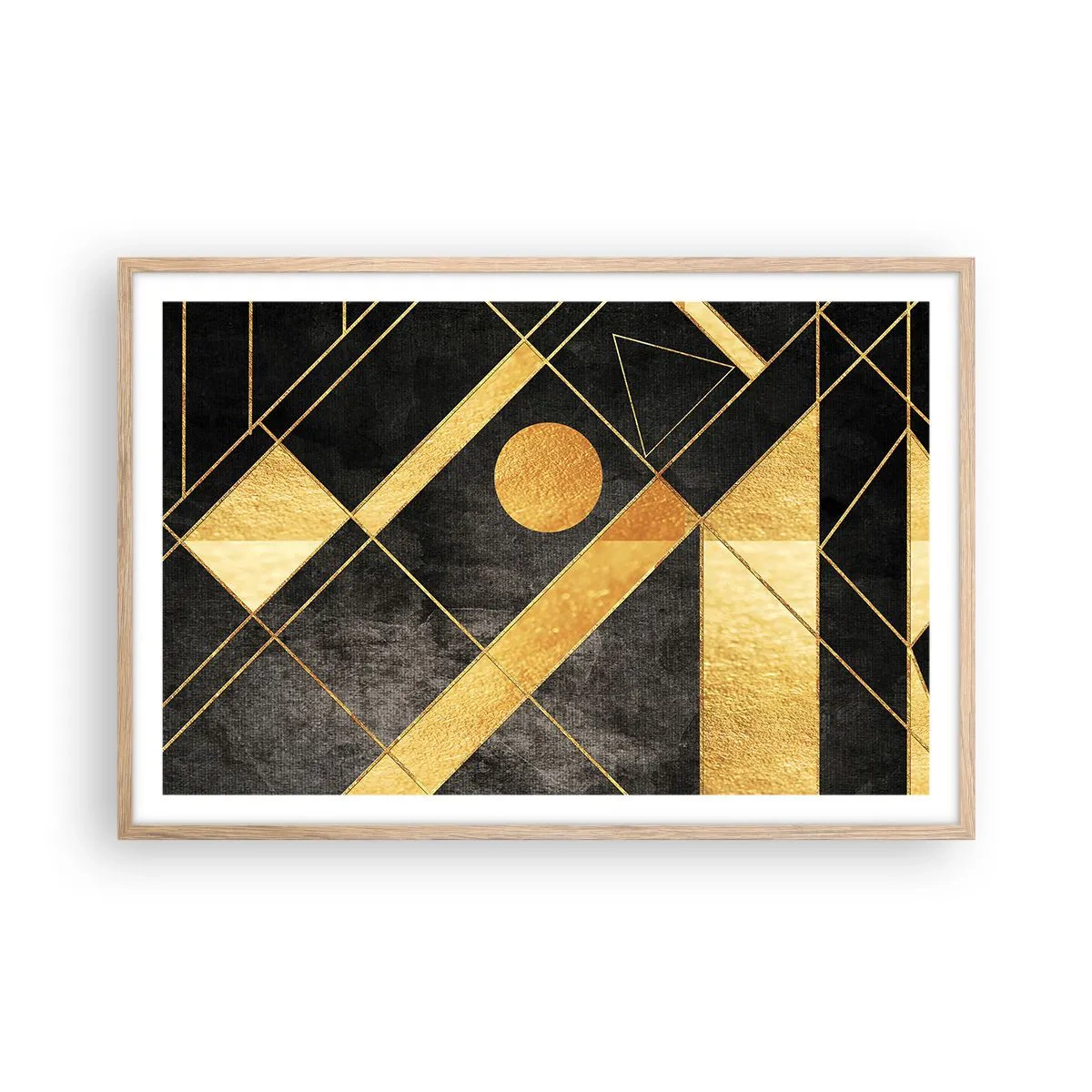 Póster en marco roble claro - Sol del desierto - 91x61 cm