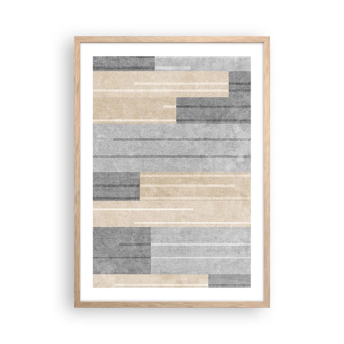 Póster en marco roble claro - Composición: sostener la vertical - 50x70 cm