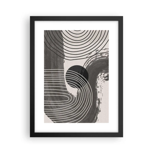 Póster en marco negro - La victoria del óvalo - 30x40 cm