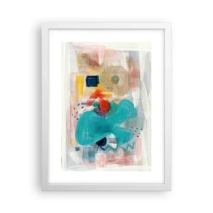Póster en marco blanco - Un juego de colores - 30x40 cm