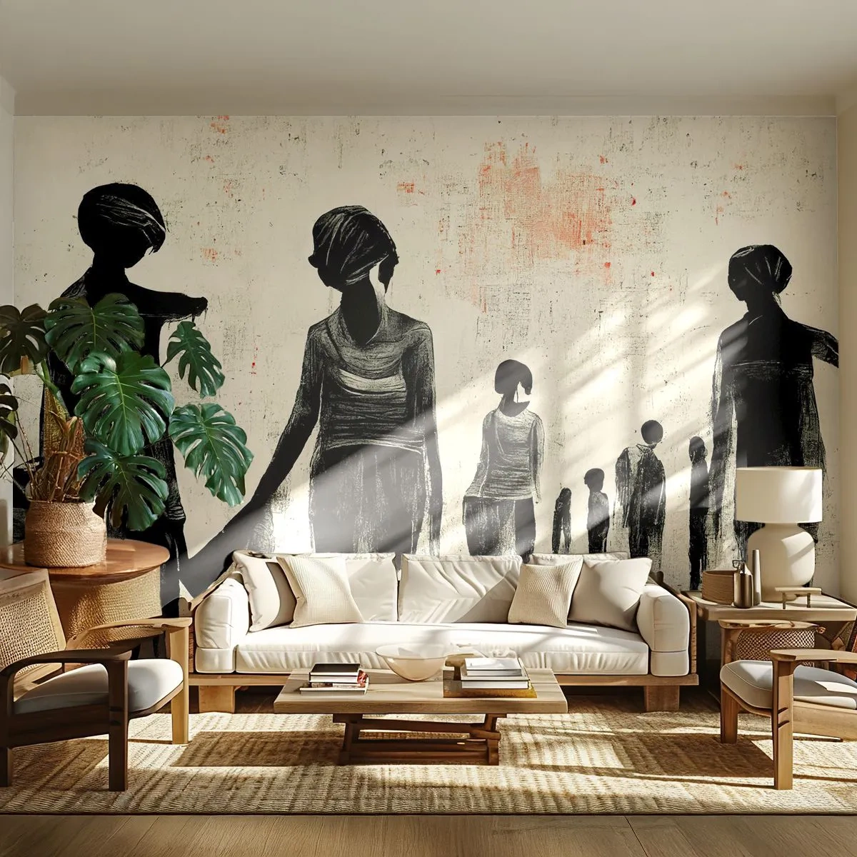 Fotomural Premium Sand - Contra la soledad - Mujer, Trabajar, Pedazo - 250x175 cm