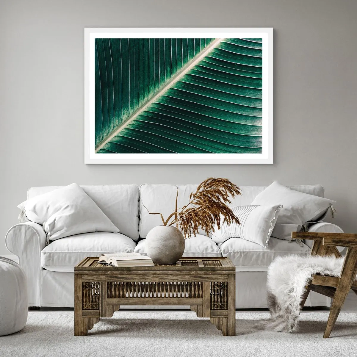 Póster en marco blanco - El ritmo de la naturaleza - 30x30 cm