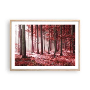Póster en marco roble claro - Rojo como el que más - 70x50 cm